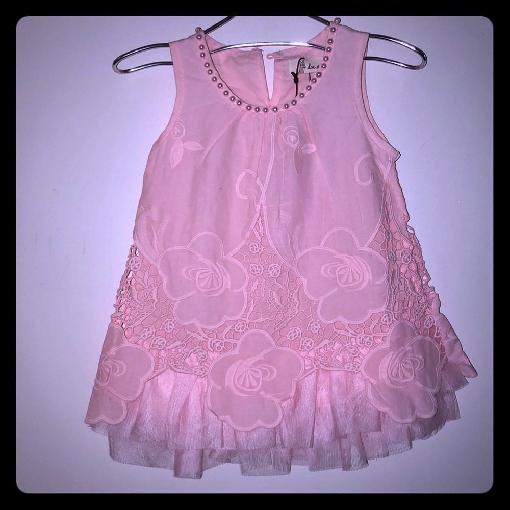 100% Cotton , pretty pink dress